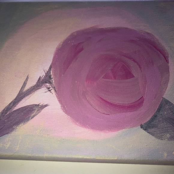 Original painting art Single Rose - Picture 4 of 5